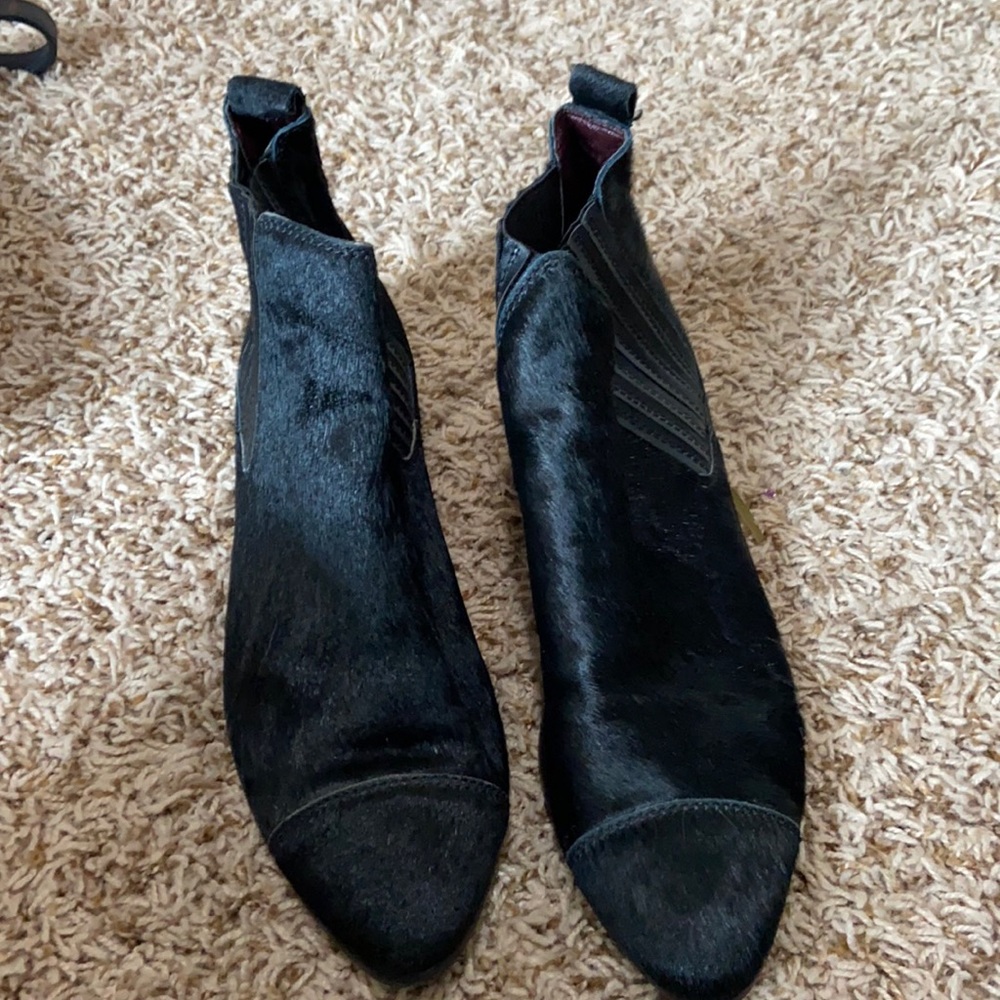 These vintage cow hide booties are awesome